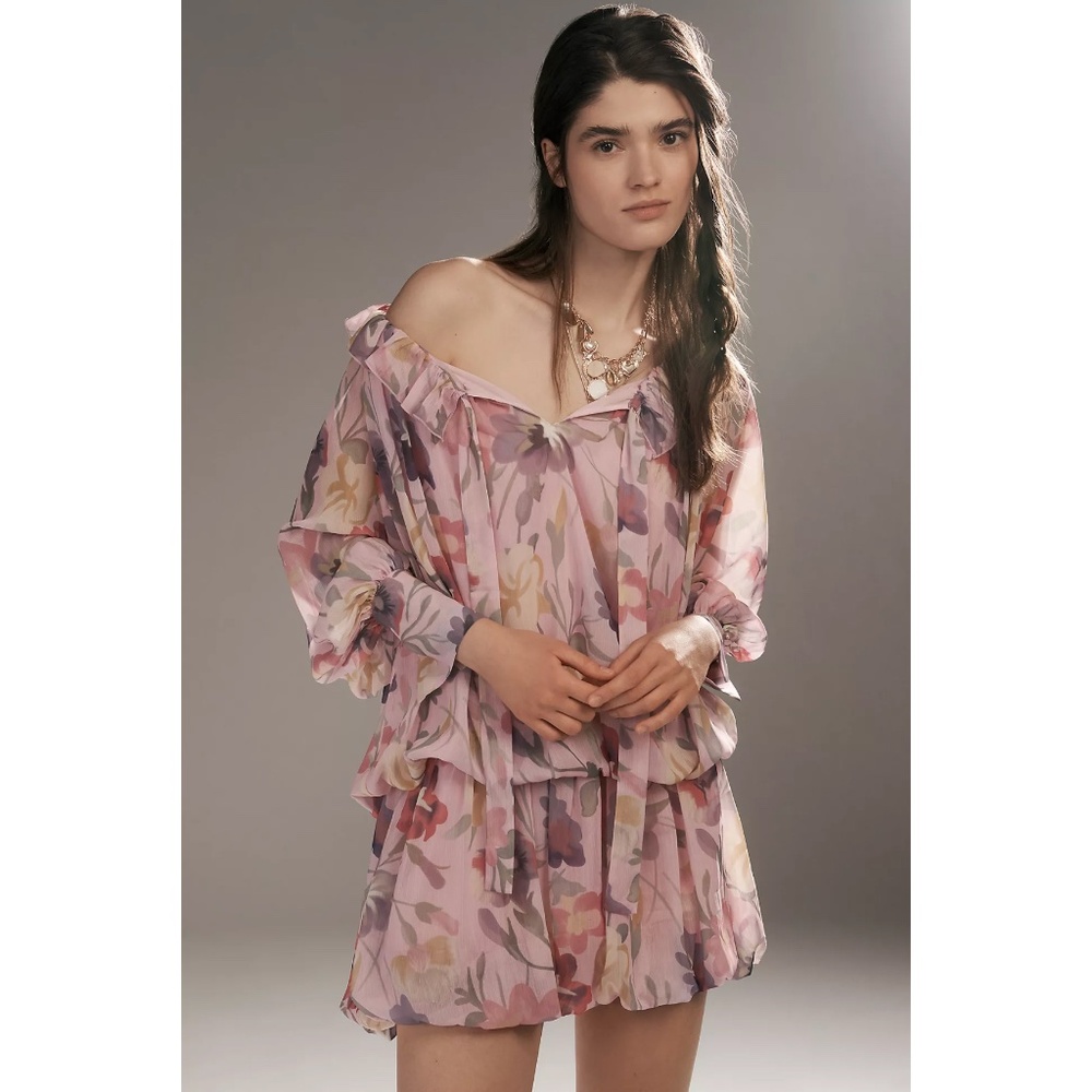 ANTHROPOLOGIE Mare Mare Long-Sleeve Mini Dress - Size Medium, NWT ($168 Retail) - Picture 4 of 8